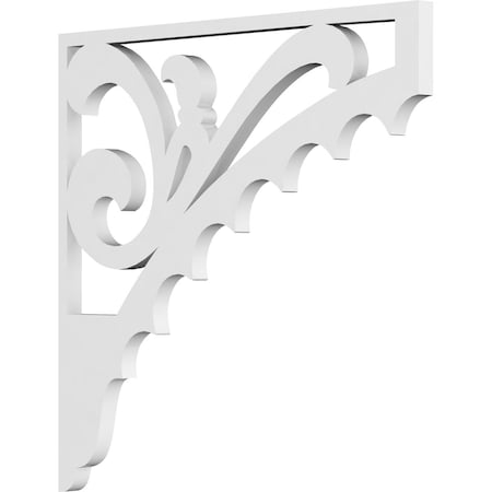 Ekena Millwork Genova Architectural Grade PVC Bracket, 5/8"W X 14"D X 14"H BKTP01X14X14GE